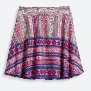 Renee C. A-Line Skirt - Pink and Blue Paisley
